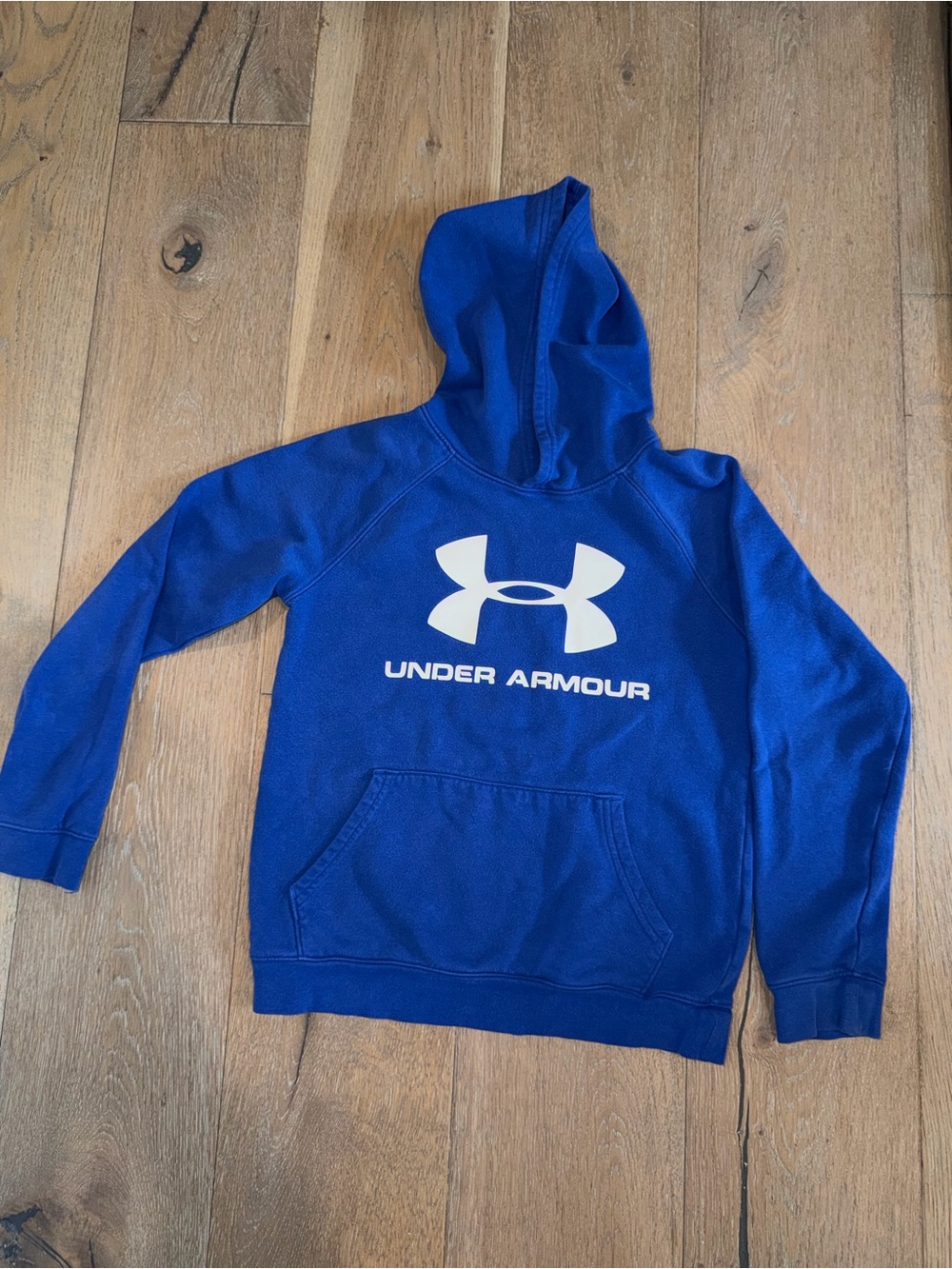 Under Armour Kids Royal Blue Hoodie with White Logo size youth medium